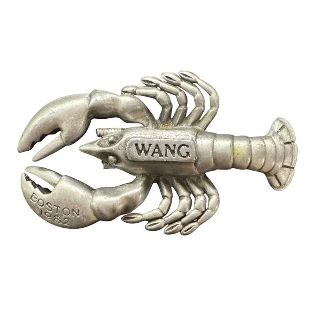 Vintage Silver Pewter Lobster Figurine